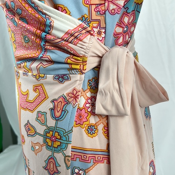 Laundry by Shelli Segal NWT Wrap Dress in Multicolor print size Medium - Picture 7 of 13